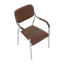 Konferenčná stolička ILHAM — kov, ekokoža, hnedá