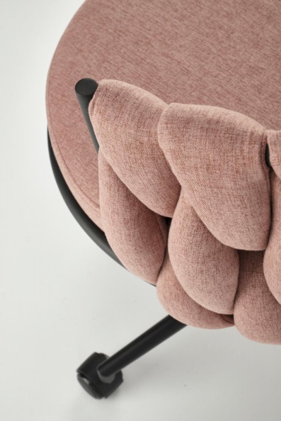 Kancelárska otočná stolička TALON — látka, ružová