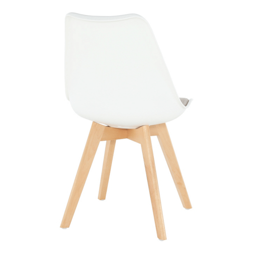 Jedálenská stolička DAMARA – drevo, plast, látka, viac farieb