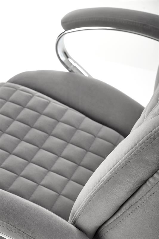 Kancelárske kreslo KING 2 — látka, sivá, nosnosť 130 kg