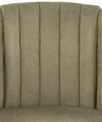 Jídelní otočné křesílko MERK — kov, látka, olivově zelená Halmar