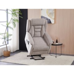 Relaxačné kreslo ELECTRO s lanýžovým čalúnením a 2 motory Autronic