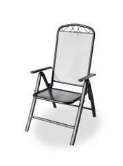 Zahradní židle HELIN — kov, černá