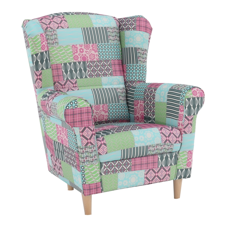 Křeslo ušák CHARLOT — látka, více variant Kondela