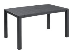 Zahradní stůl JULIA — 151x93x11cm, antracit, plast