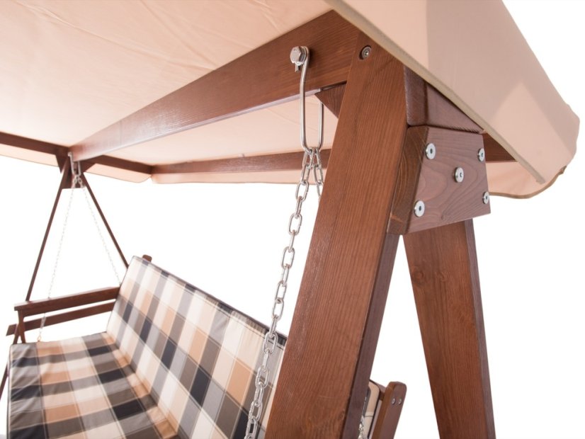 ADELAIDA zahradní houpačka dřevěná - béžová