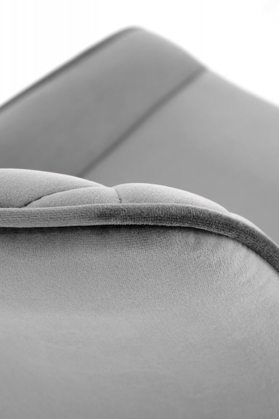 Jedálenská stolička MIRAK — kov, látka, sivá