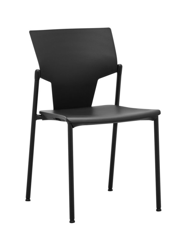 Konferenční židle KVADRATO 131 – černý plast, RIM