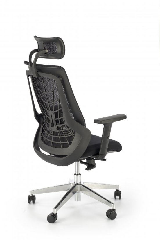 Kancelárska ergonomická stolička GERONIMO — sieť, čierna