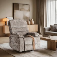 Masážne Kreslo BRUCE Polohovateľné — Béžové s masážnymi funkciami