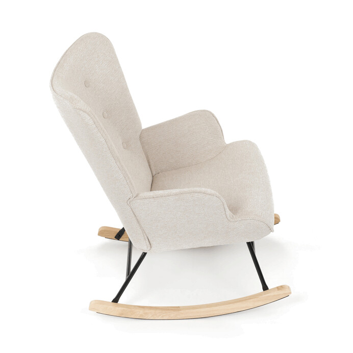 Hojdacie kreslo YAO – béžová, látka, ergonomický dizajn Autronic