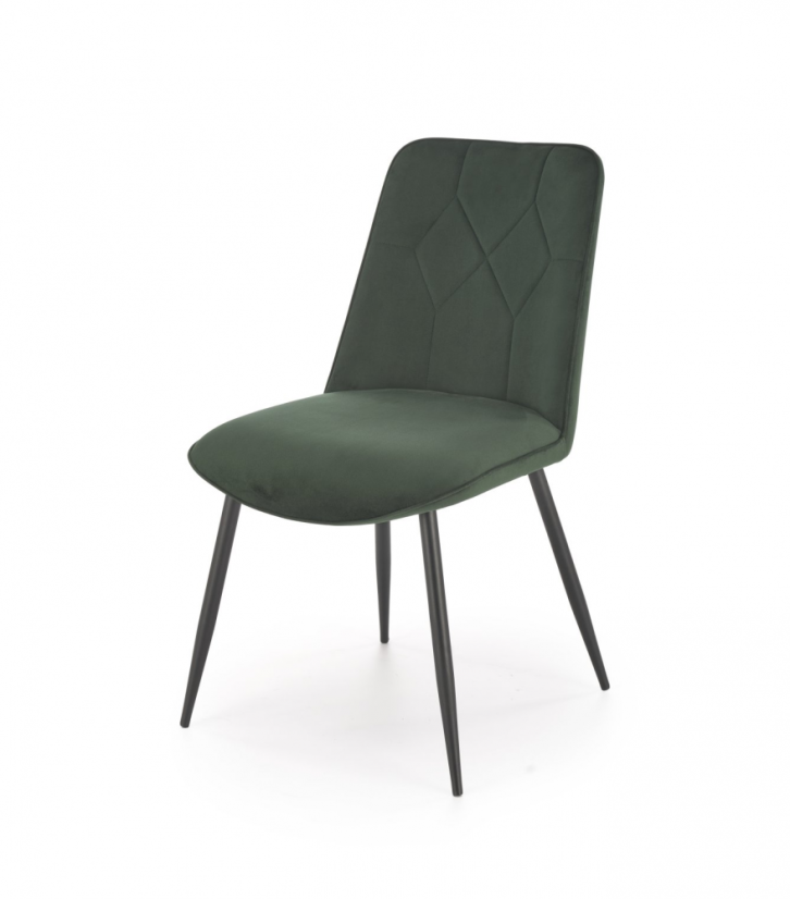 Jedálenská stolička DERA — kov, látka, zelená