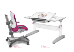 Dětský set MyChamp UNIQ - růžový, set židle + stůl Mayer