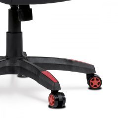 Herné kreslo ERACER G408 – látka, červená/čierna, nosnosť 130 kg