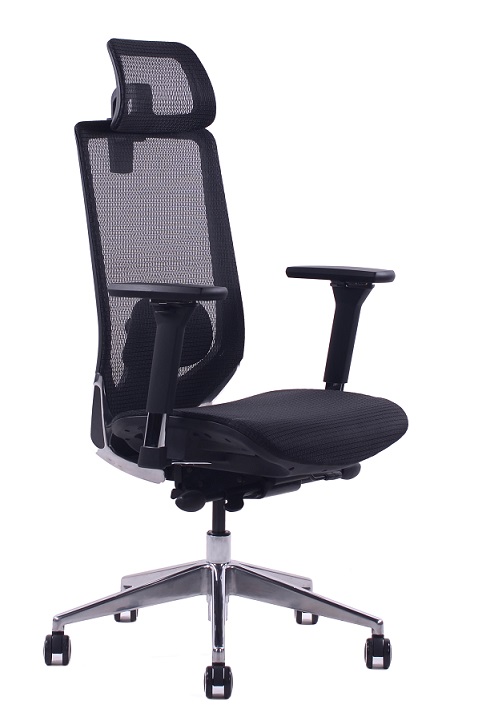 Kancelárska ergonomická stolička Sego AIR PLUS — čierna