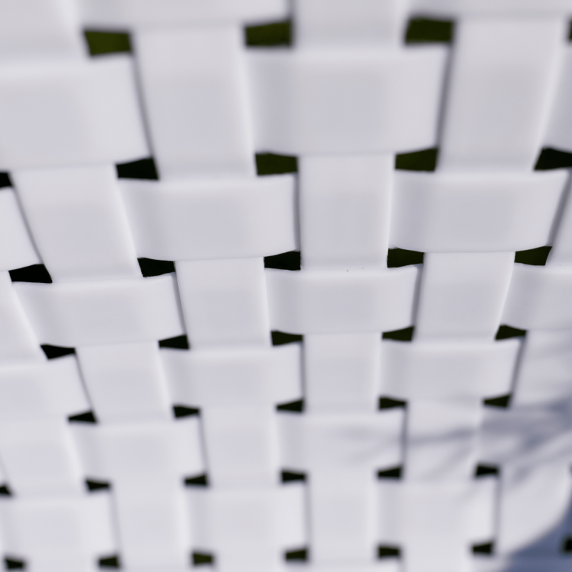 Zahradní židle BERGOLA — kov, plast, černá / bílá Kondela