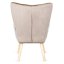 Luxusné béžové zamatové kreslo LOZANO pre elegantné interiéry