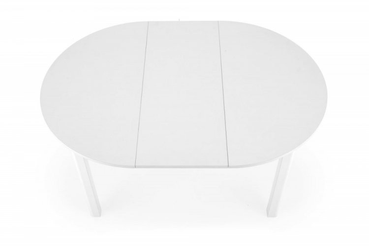 Jídelní kulatý rozkládací stůl RINGO –⁠ 102x102x76 (+40) dřevo, bílá