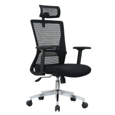 Kancelárska ergonomická stolička JERRY — čierna, nosnosť 150 kg