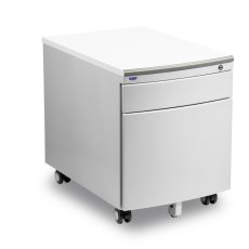 Pojazdný kontajner Mayer 32P8 W — strieborný, biela doska