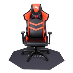 Herní podložka pod křeslo MARVO  – 110x110 cm, černá, protiskluzová