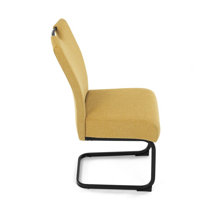 Štýlová žltá jedálenská stolička NIKA s látkou Autronic