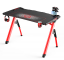 Herní stůl ULTRADESK INVADER RED – 120x64 cm, LED RGB osvětlení