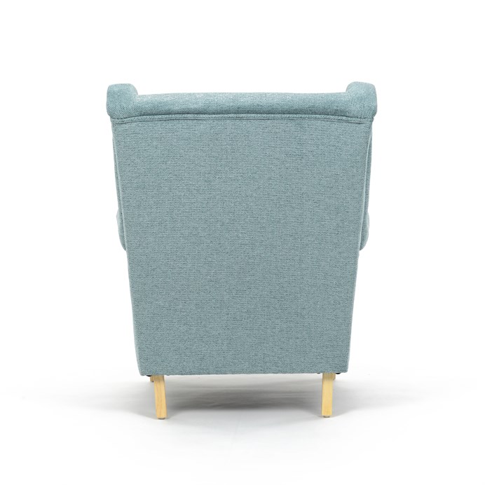 Relaxační křeslo ušák BEILY - masiv, látka, modrá Autronic