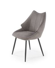 Jedálenská stolička TARKO — kov, látka, sivá