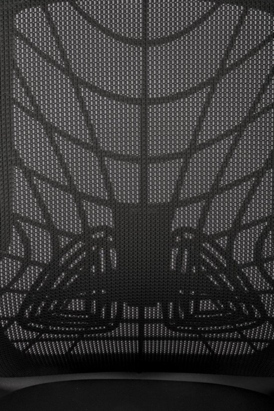 Kancelárska ergonomická stolička GERONIMO — sieť, čierna