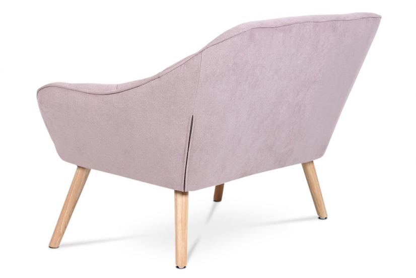 Relaxační sedačka YSTAD — masiv, látka růžová, nosnost 150 kg Autronic