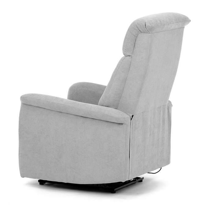TV kreslo MAGNUM s elektrickým polohovaním — látka, sivá