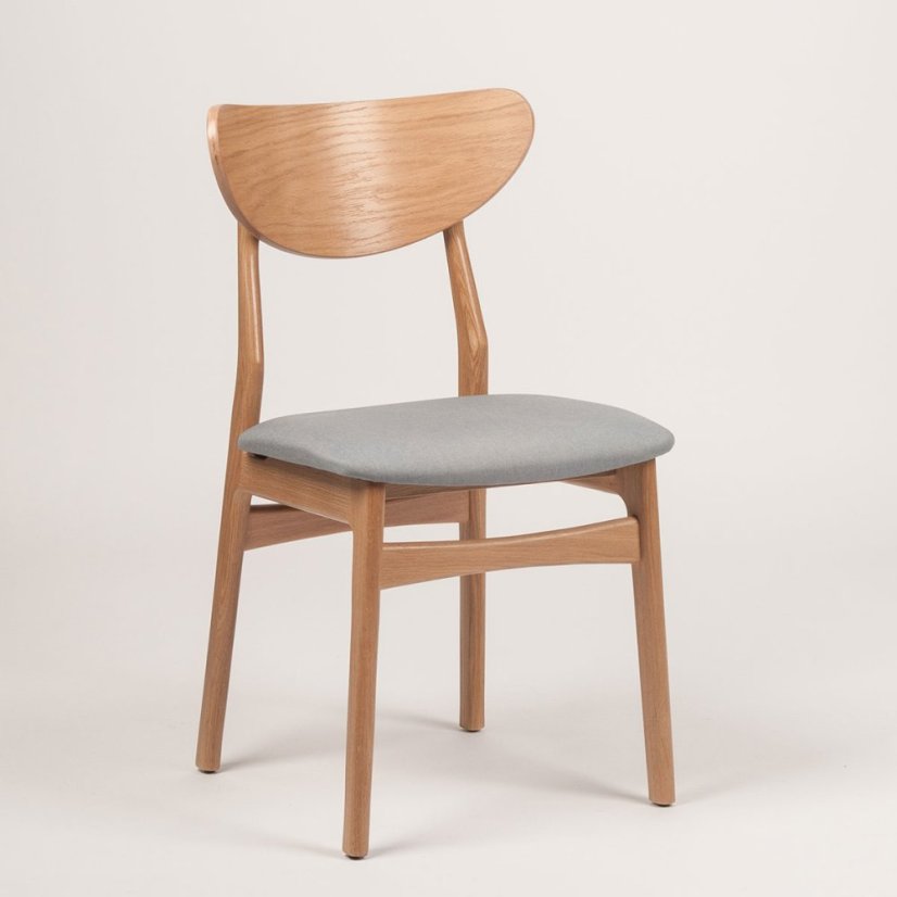 Židle MAXWELL z dubového masivu s čalouněným sedákem Stima