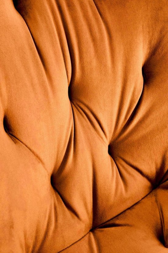 Skoricová BECKY stolička – samet & oceľ, otočná Halmar