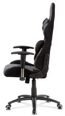 Herná stolička na kolieskach ERACER F01 - šedá / čierna