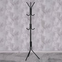 Stojanový věšák URBANO — 171 cm, kov, černá