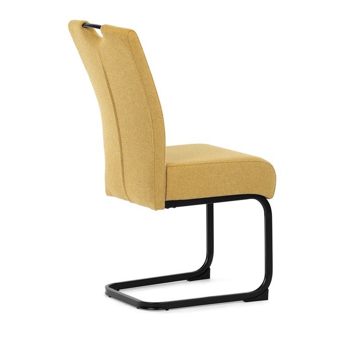 Štýlová žltá jedálenská stolička NIKA s látkou Autronic