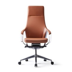 Kancelářské otočné křeslo HONOR OF - kůže, koženka, hnědá