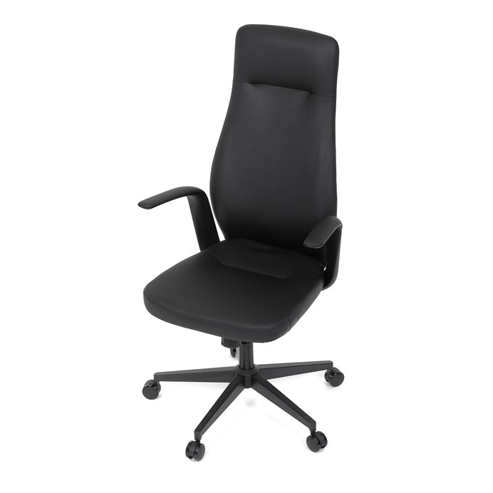 Kancelárska stolička ORBIT – čierna eko-koža s hojdacím mechanizmom Autronic