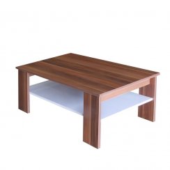 Konferenčný stolík SUMBA — orech/biela, 90×55×41