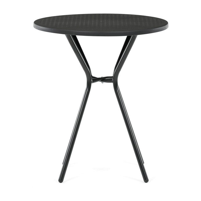Záhradný stôl KAFÉ – 60x60 cm, čierny plast
