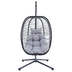 Závěsné křeslo SWINGTAN – kov, šedá Autronic