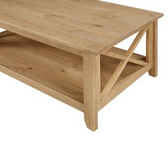 Konferenčný stolík CLARA — 100x40 cm, masív, medový odtieň