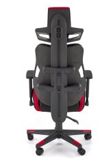 Herná stolička NITRO 2 — látka, čierna / červená