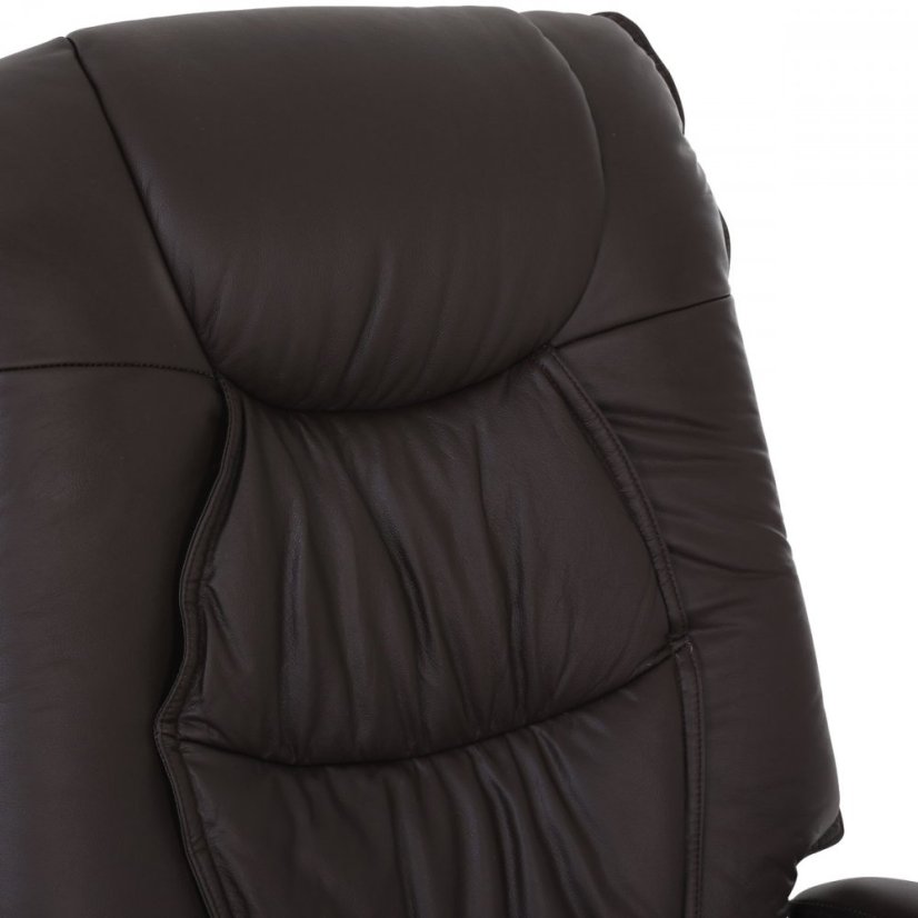 Kancelářské křeslo SALEM — kůže, hnědá Autronic