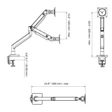 Kancelársky ergonomický držiak monitora Fiber Mounts G40