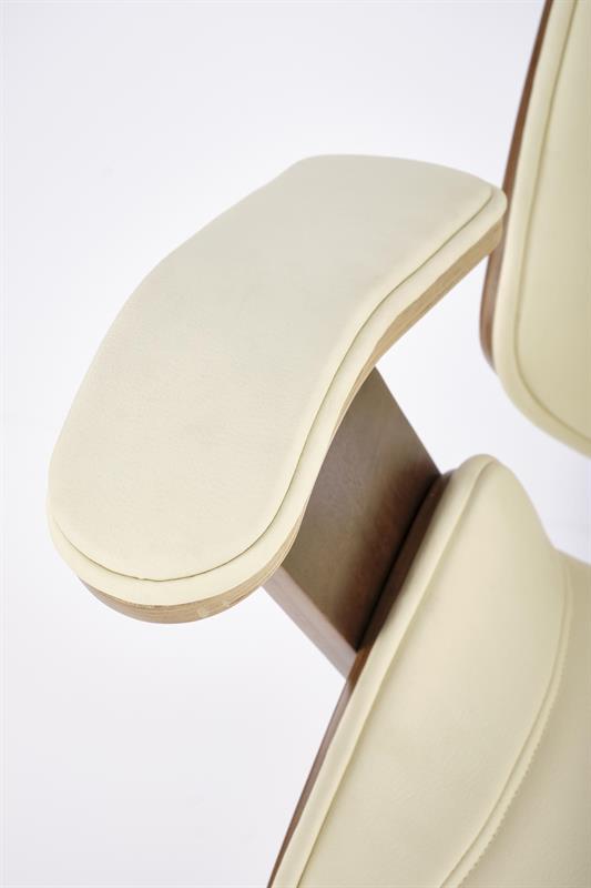 Kancelárske kreslo IGNAZIO – orech, ekokoža béžová