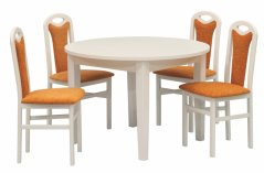 Kulatý jídelní stůl FIT 110 – 110x 110 cm (+ rozklad 35 cm), odolné lamino, víc barev