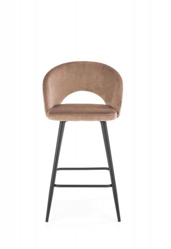 Barová stolička LEO – zamat, viac farieb - Čalúnenie LEO: Sivá
