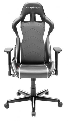 Herní židle DXRACER Formula OH/FH08/NW — umělá kůže, černá/bílá, nosnost 130 kg